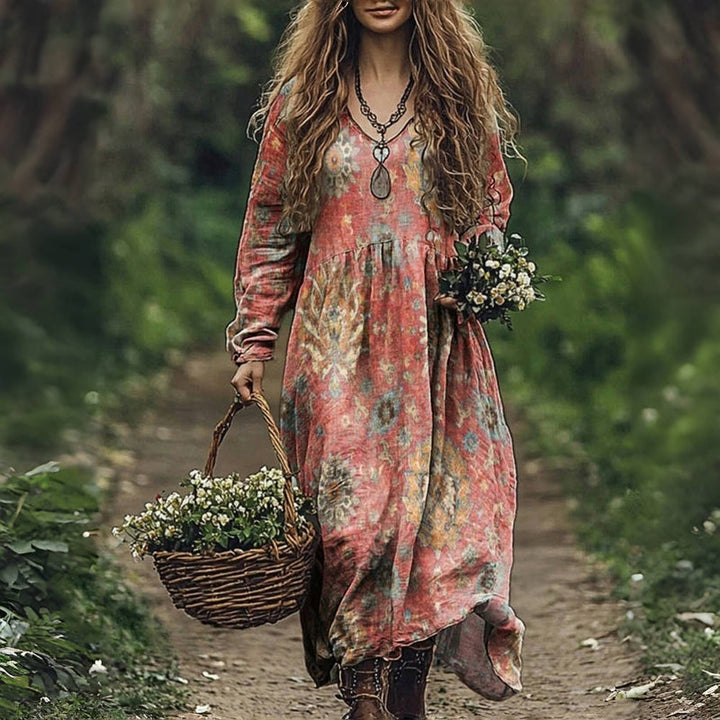 Joni – Vintage Kleid mit Ethno-Print