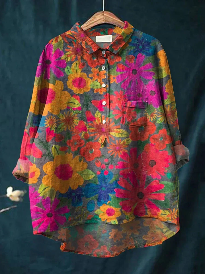 Violet™ – Stylishes Botanical Art-Shirt für Naturliebhaber