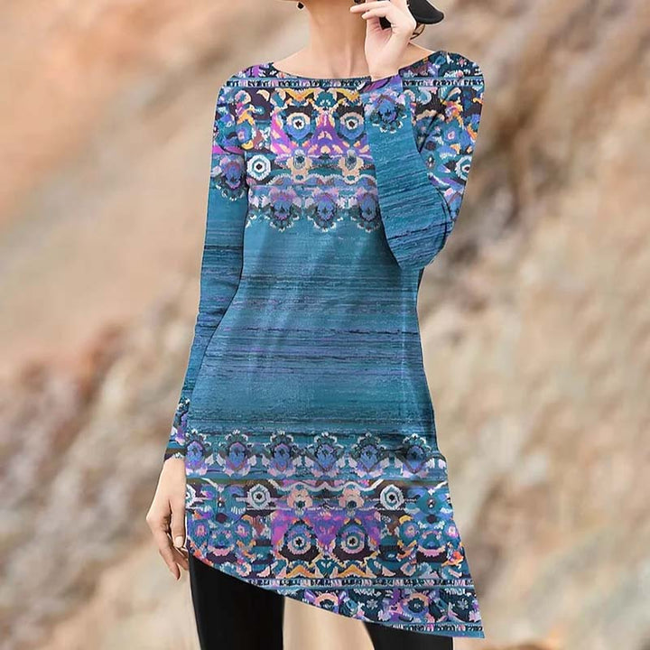 Selene – Unregelmäßiges Kleid im Ethno-Stil