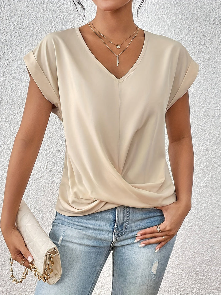 Eloise™ | Lässiges T-Shirt mit Herzausschnitt – Für verspielte Eleganz und Komfort