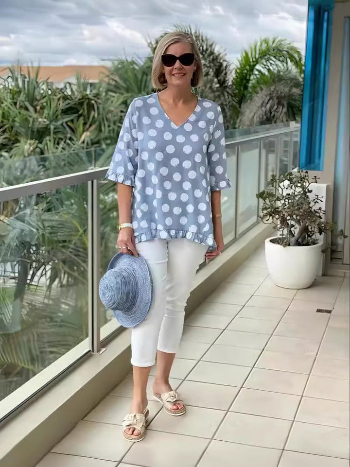 Lave™ | Elegante Bluse mit V-Ausschnitt – Für zeitlose Eleganz und femininen Stil
