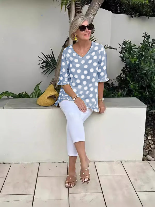 Lave™ | Elegante Bluse mit V-Ausschnitt – Für zeitlose Eleganz und femininen Stil
