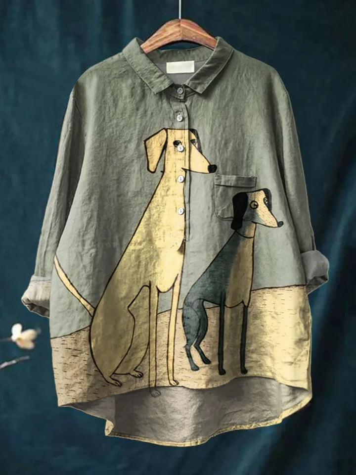 Milo™ – Kreatives T-Shirt mit Hunde-Kunstprint
