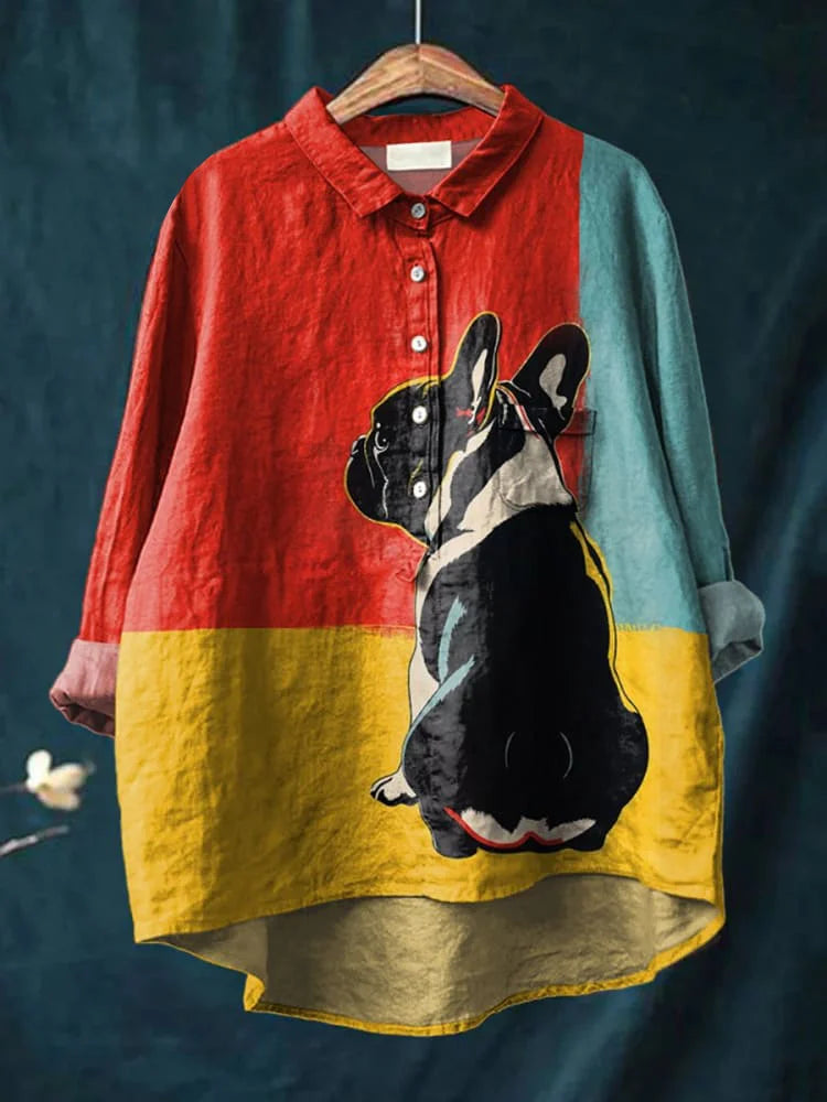 Chloe™ – Stylishes Hunde-Shirt mit Kunst-Print