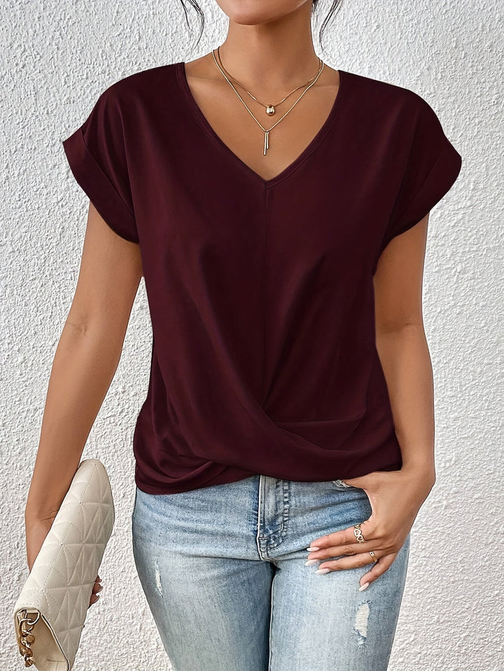 Eloise™ | Lässiges T-Shirt mit Herzausschnitt – Für verspielte Eleganz und Komfort