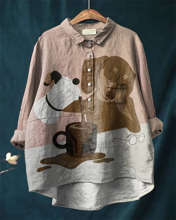 Billy™ – Künstlerisches T-Shirt mit Hunde-Print