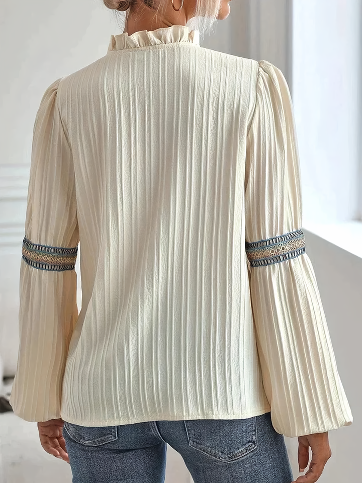 Colette™ | Wunderschöne Bluse mit V-Ausschnitt – Für mühelose Eleganz und Stil