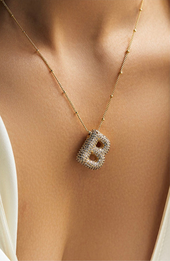 Savannah | Diamond Bubble Letter Halskette