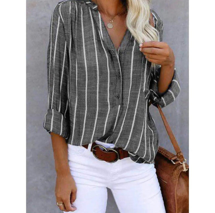 Brigitte™ | Elegante Gestreifte Bluse – Für zeitlose Raffinesse und Komfort