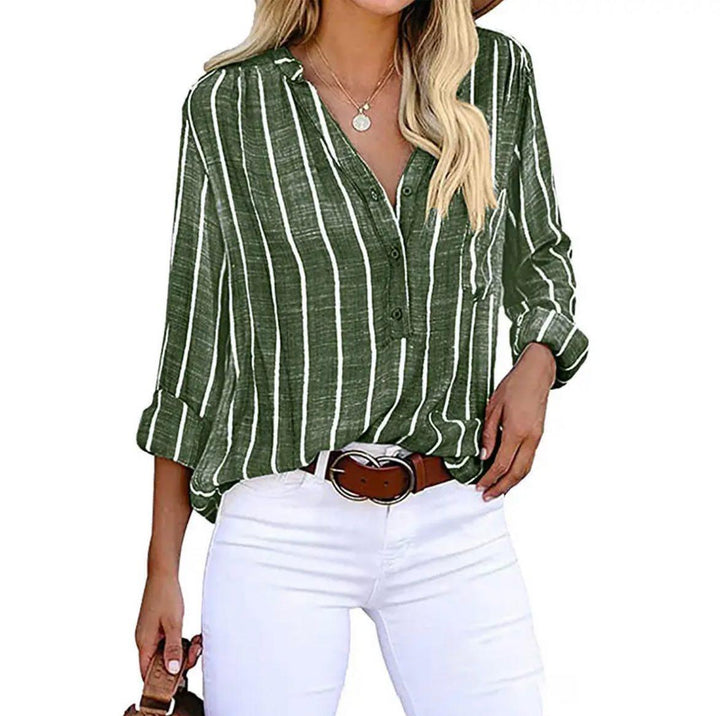 Brigitte™ | Elegante Gestreifte Bluse – Für zeitlose Raffinesse und Komfort