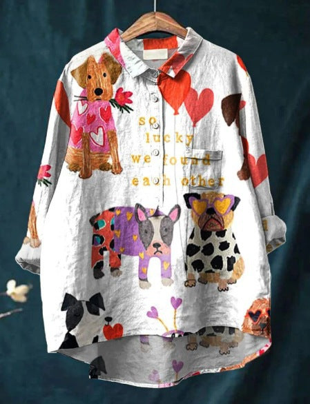 Chloe™ – Stylishes Hunde-Shirt mit Kunst-Print