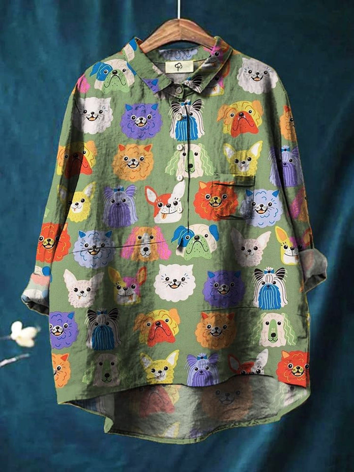 Chloe™ – Stylishes Hunde-Shirt mit Kunst-Print