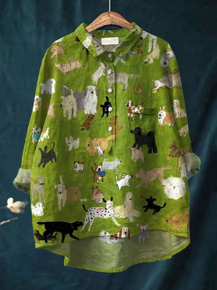 Chloe™ – Stylishes Hunde-Shirt mit Kunst-Print