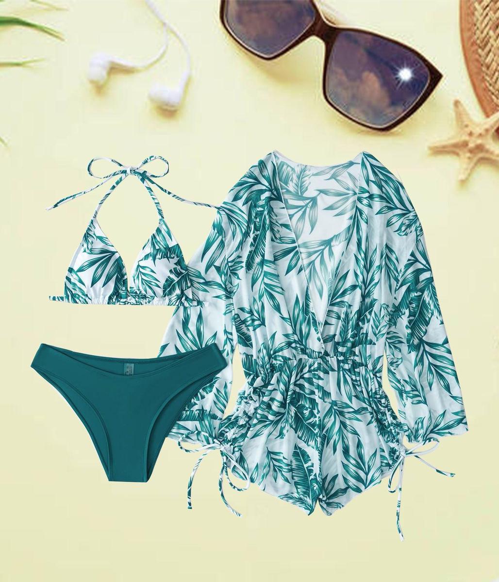 Einzigartige Spaghetti Träger Bikinis mit Cover Up