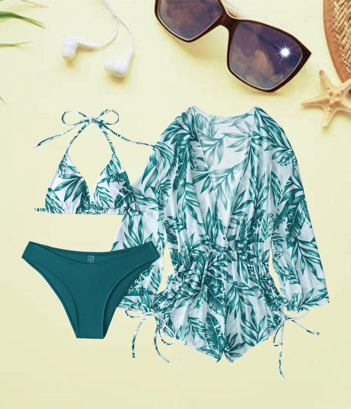 Einzigartige Spaghetti Träger Bikinis mit Cover Up