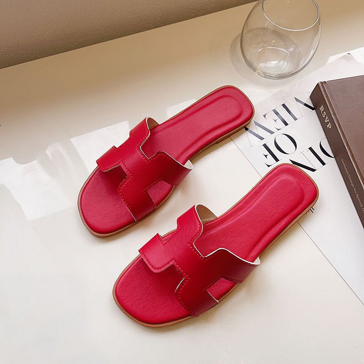 Anna Sandale Sommersandale aus Leder mit H-Logo