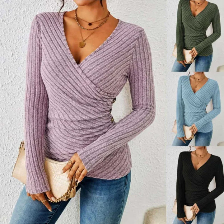Tehiri™ | Elegante Bluse mit Bauchkontrolle – Stilvoll und Formend