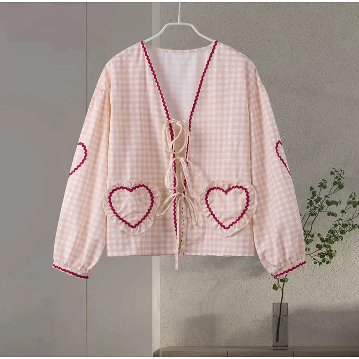 Isabelle™ | Elegante Bluse mit Herz-Design – Für femininen Charme und Raffinesse