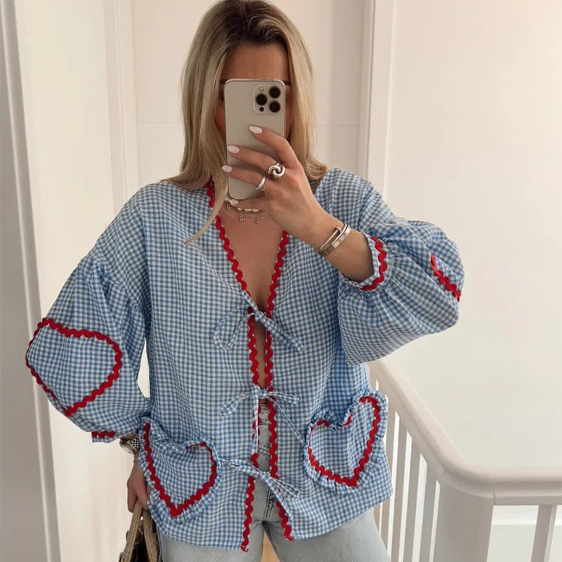 Isabelle™ | Elegante Bluse mit Herz-Design – Für femininen Charme und Raffinesse