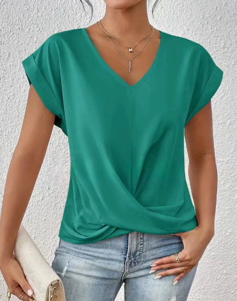 Eloise™ | Lässiges T-Shirt mit Herzausschnitt – Für verspielte Eleganz und Komfort