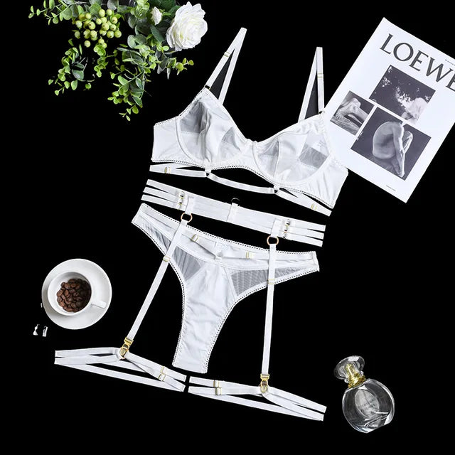 Adriana™ | 3-teiliges Dessous-Set – Französische Spitze für Ihre Weiblichkeit