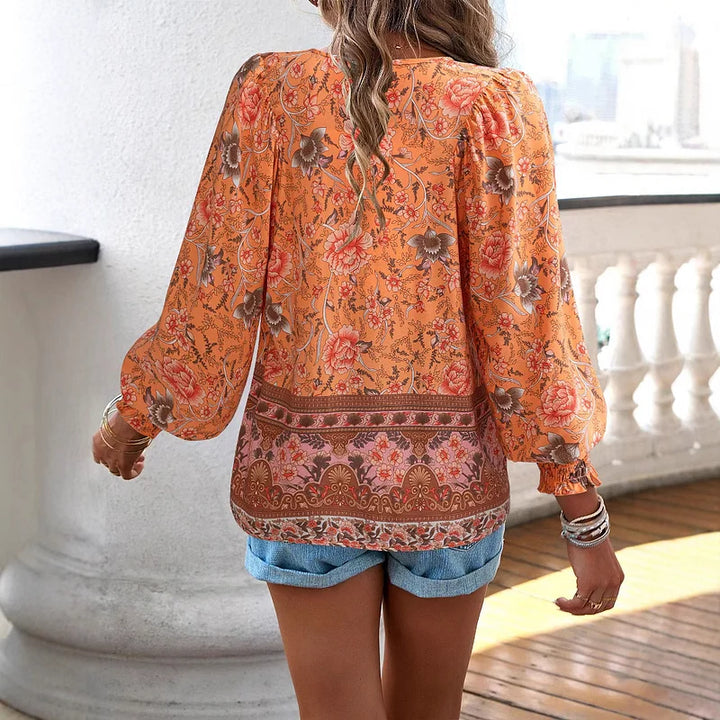 Sallie™ | Fließendes Bohemian-Top mit Blumenmuster – Für einen entspannten, blumigen Stil