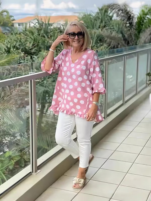 Lave™ | Elegante Bluse mit V-Ausschnitt – Für zeitlose Eleganz und femininen Stil