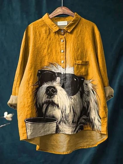 Buddy™ – Künstlerisches T-Shirt mit Hunde-Print
