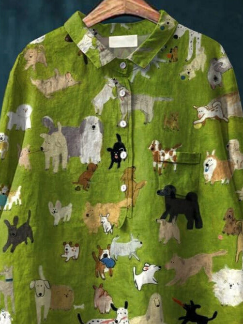 Bluey™ – Künstlerisches T-Shirt mit Hunde-Design