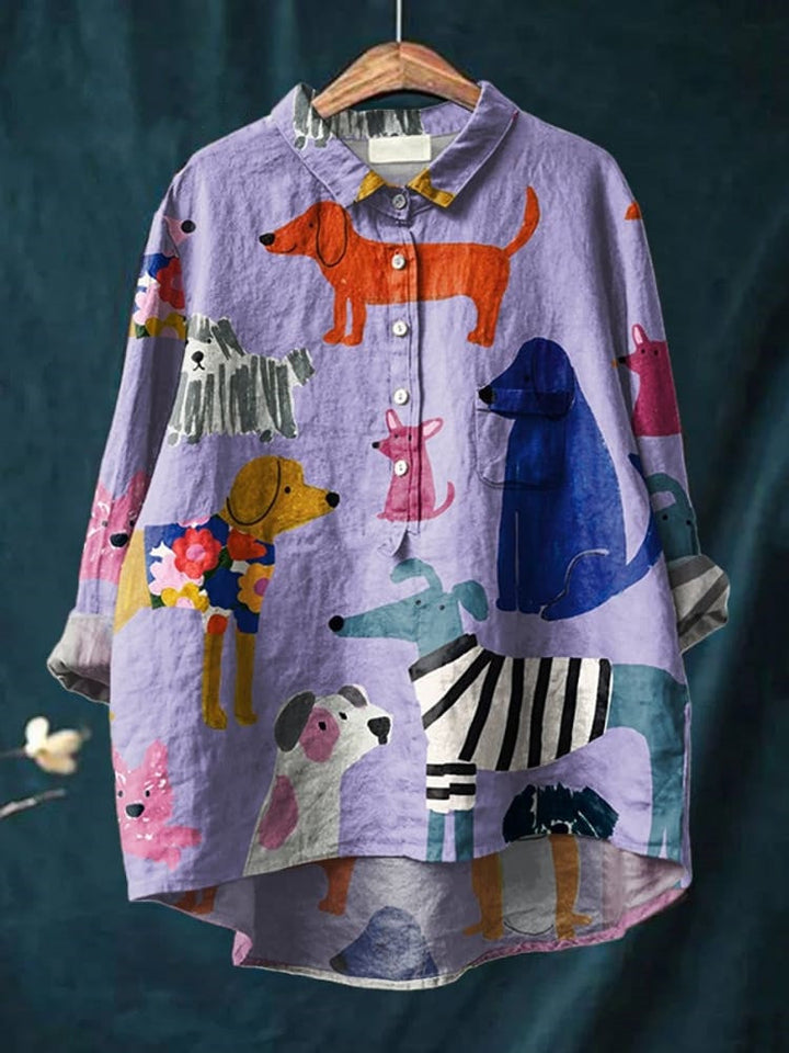 Chloe™ – Stylishes Hunde-Shirt mit Kunst-Print