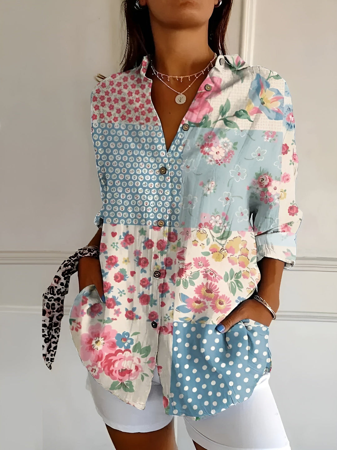 Roxane™ | Leichte Bluse mit Blumenmuster aus Baumwolle – Für frischen, floralen Stil und Komfort