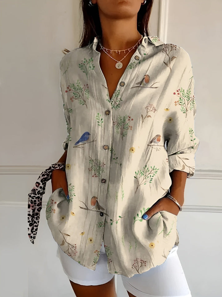 Roxane™ | Leichte Bluse mit Blumenmuster aus Baumwolle – Für frischen, floralen Stil und Komfort
