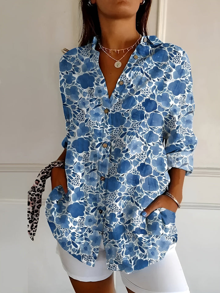 Roxane™ | Leichte Bluse mit Blumenmuster aus Baumwolle – Für frischen, floralen Stil und Komfort