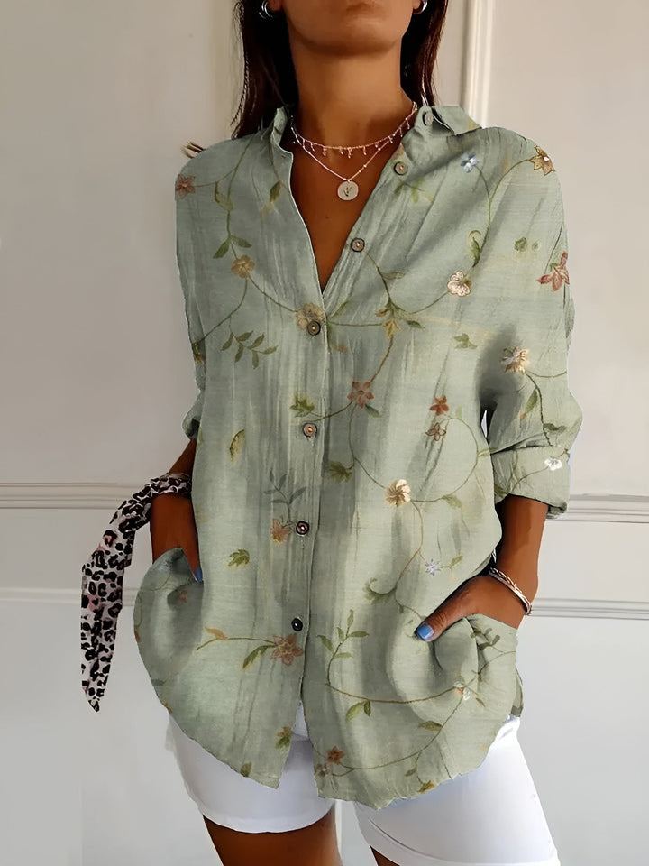 Roxane™ | Leichte Bluse mit Blumenmuster aus Baumwolle – Für frischen, floralen Stil und Komfort