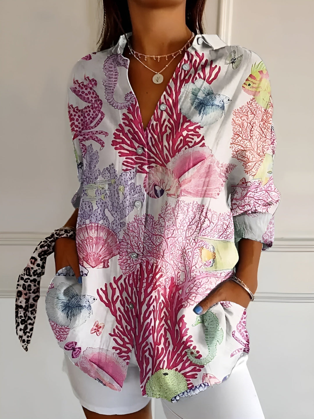 Roxane™ | Leichte Bluse mit Blumenmuster aus Baumwolle – Für frischen, floralen Stil und Komfort